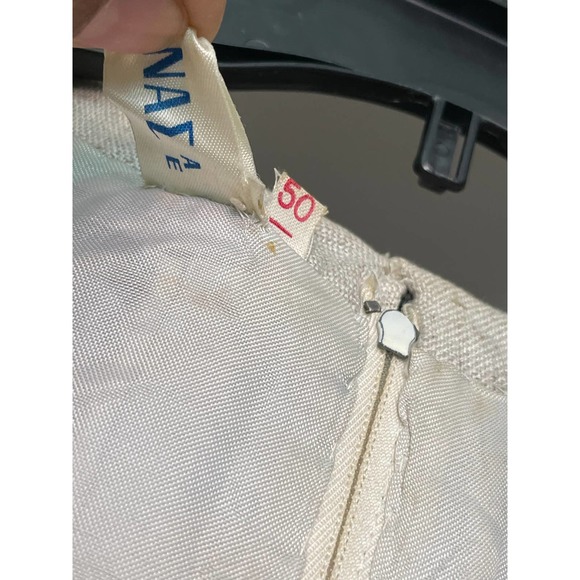 RARE Greek Designer  ΔΡΑΓΩΝΑΣ Late 70s Linen Mod Dress - Picture 4 of 6